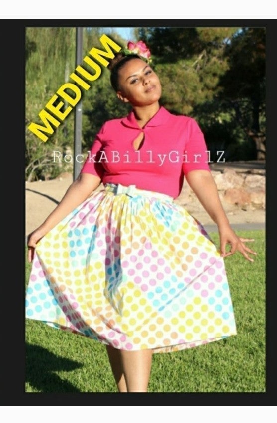Tatyana Retro 1950's Fushia Pink Dapper Day Keynote Pinup Top w Keyhole Darting