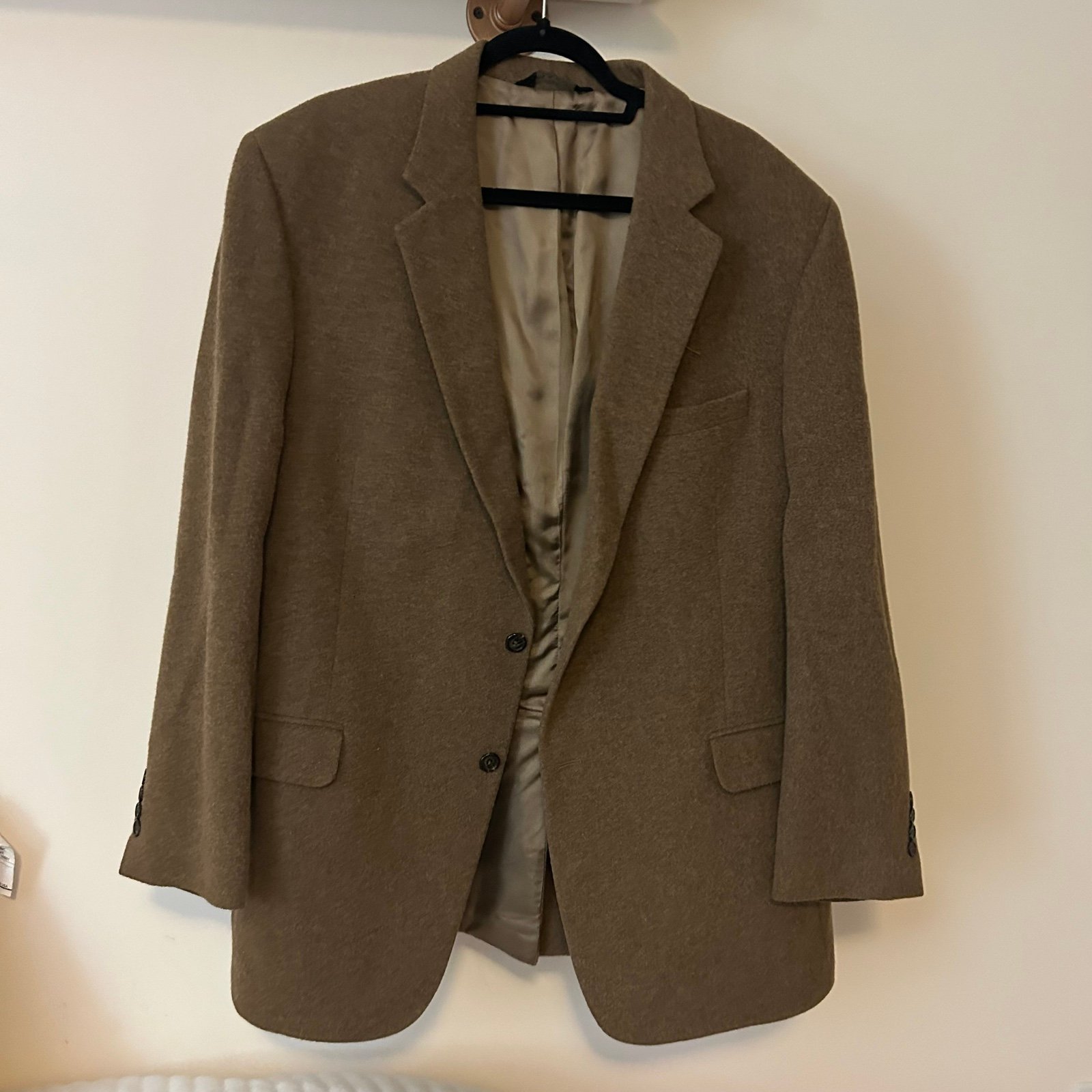 Jos. A. Bank Men's 100% Camel Hair Sport Coat Blazer Jacket Size 46 L