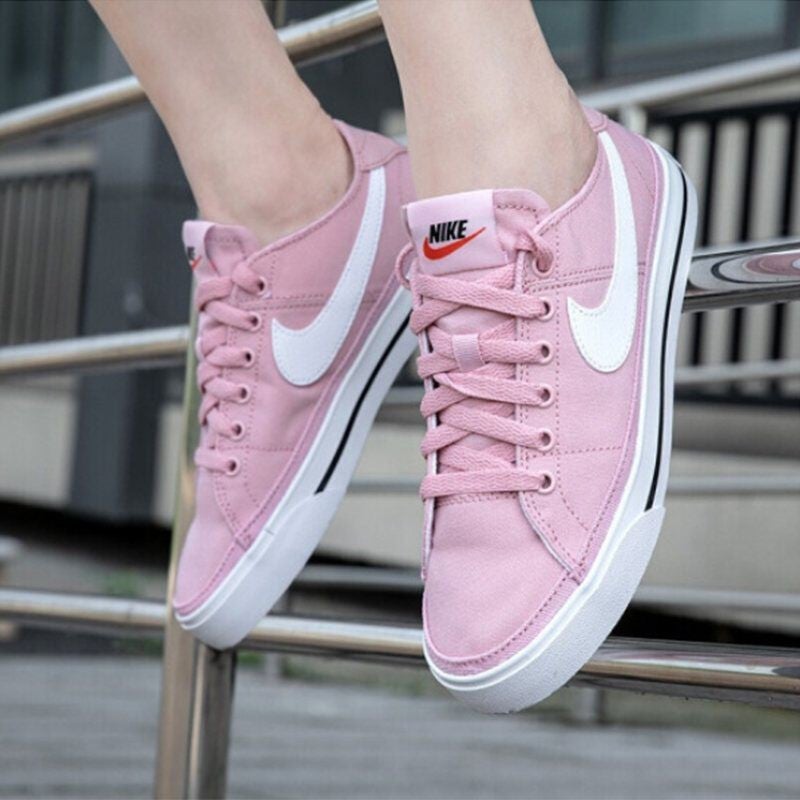 6.5 WOMEN'S NIKE COURT LEGACY CANVAS PINK / WHITE CZ0294-601 SNEAKERS SPORTSWEAR