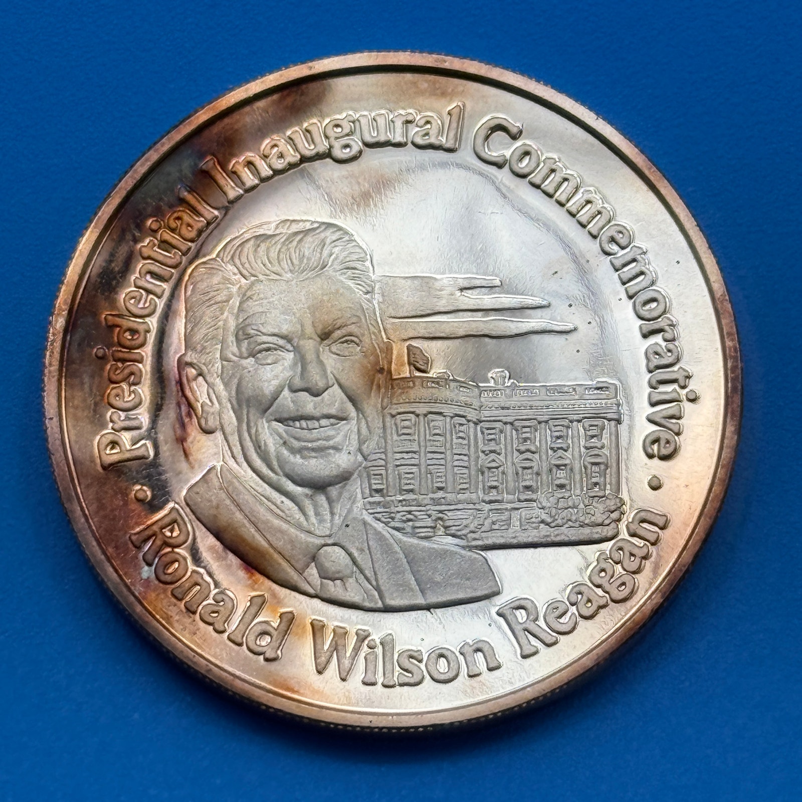 US 1985 Ronald Reagan Presidential Inaugural Commemorative Silver Medal Coin