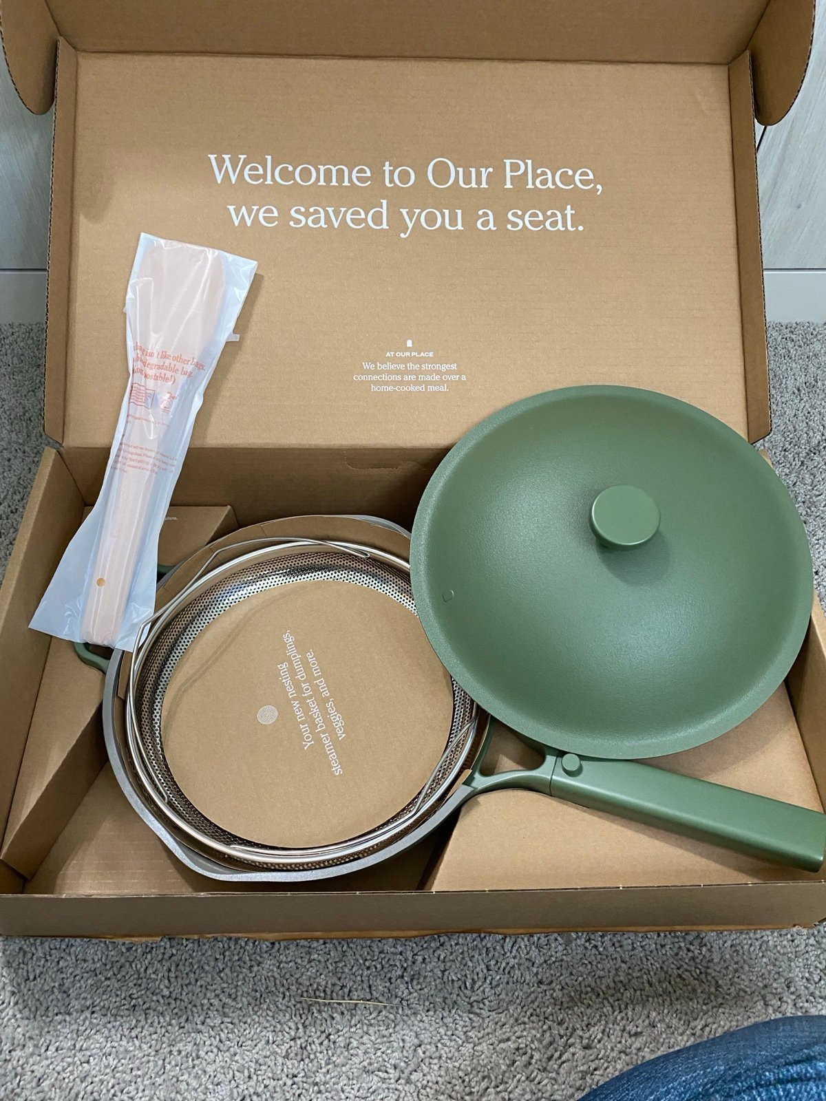 NIB Our Place 10.5-Inch Ceramic Nonstick Skillet Pan, Toxin-Free Sage Green