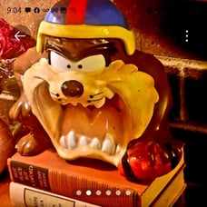 Vintage cookie jar looney tunes taz playing