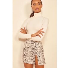 NWT Reformation Snakeskin Slit Skirt