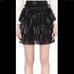 Maje Juppon Faux Leather Tiered Pleated Mini Skirt Size 36 Black