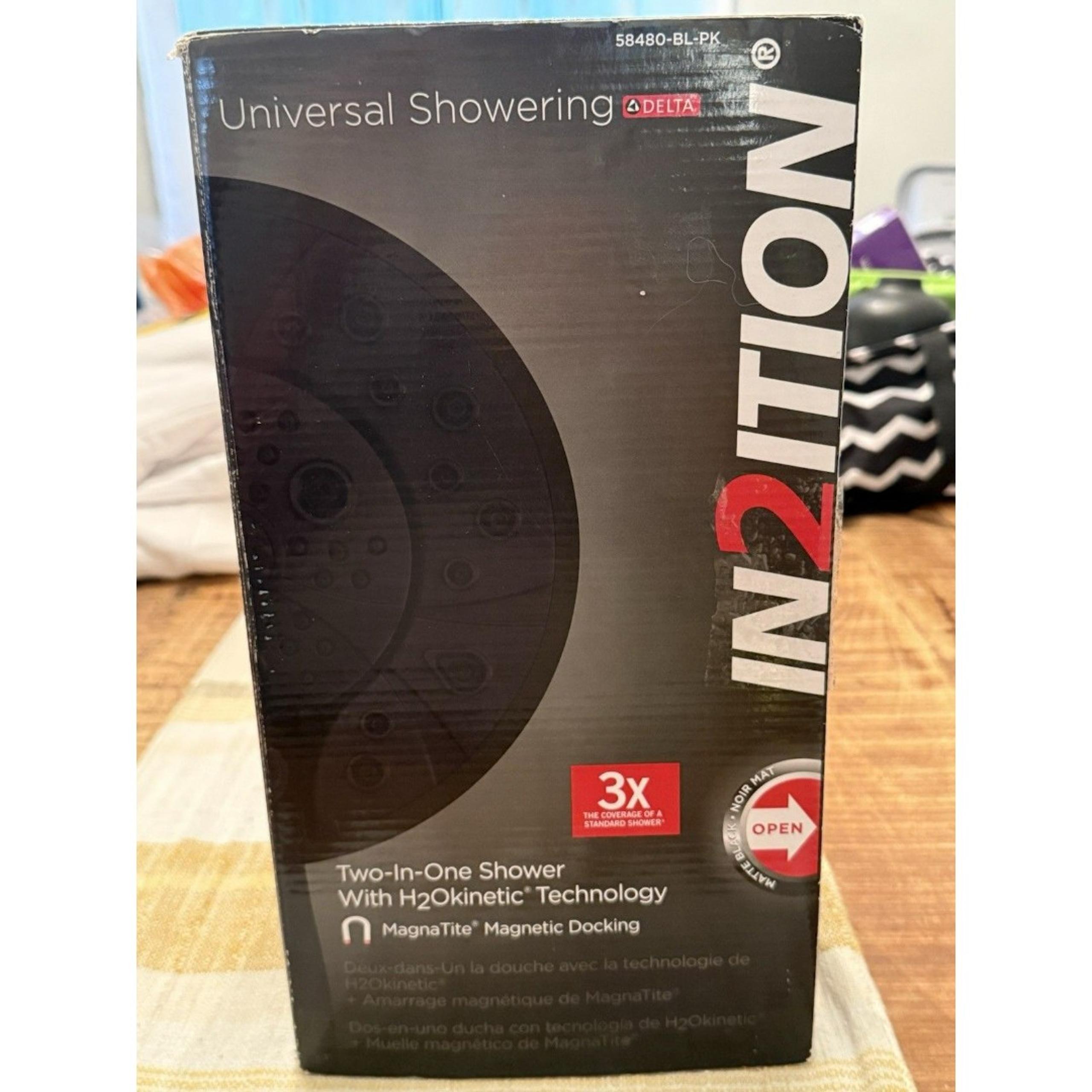 Delta 58480-BL-PK In2ition 5-Setting Two-in-One Shower - Matte Black
