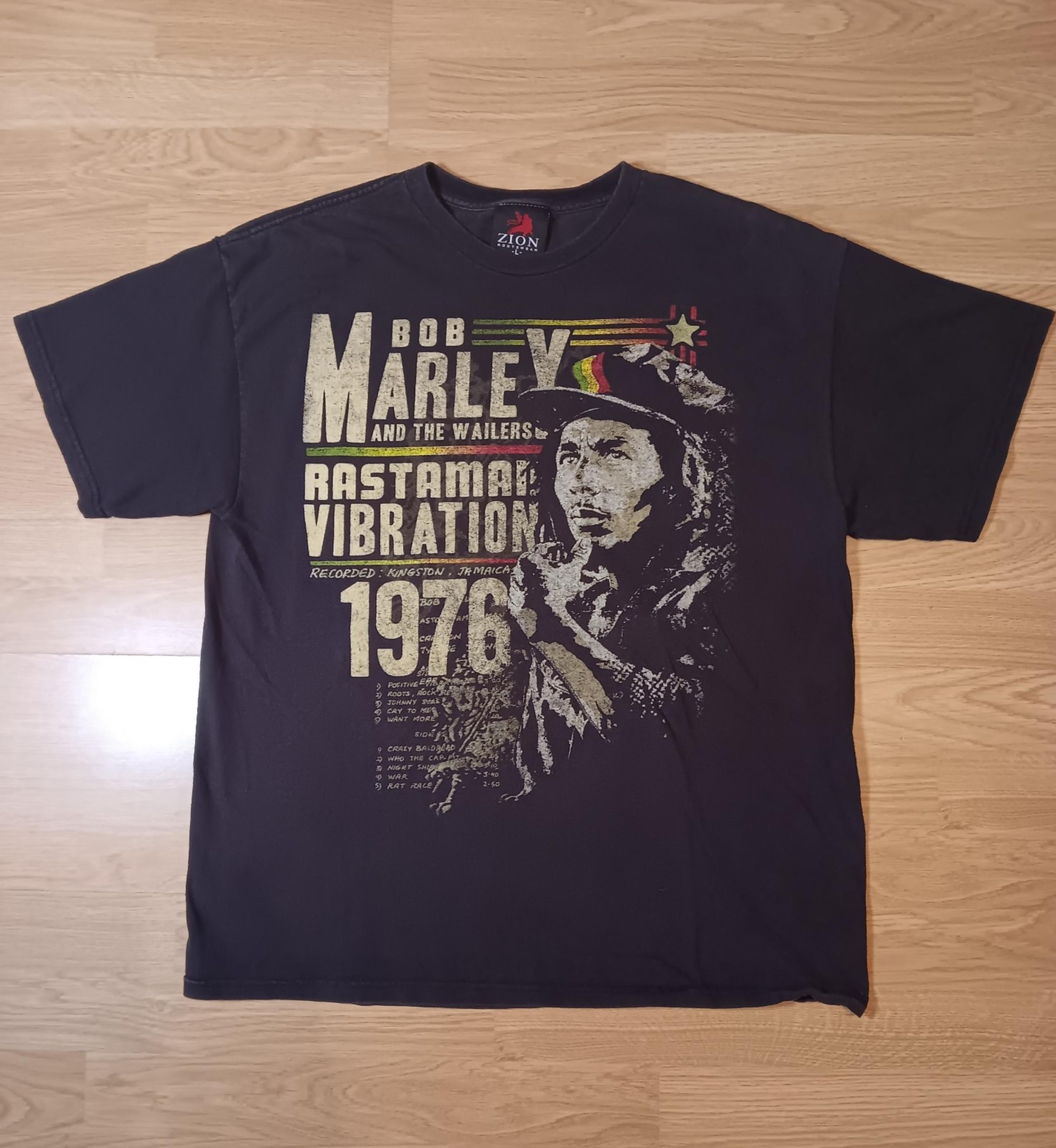 Vtg Zion Unisex Graphic T-Shirt Bob Marley Rastaman Vibration Reggae Sz LG