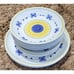 MARINA (blue & yellow) by CALECA Italian Pottery Hand Painted Dishes (Set of 9)