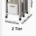 2-Tier Storage Kitchen Cart, Plastic Multifunctional Organization Store