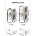 2-Tier Storage Kitchen Cart, Plastic Multifunctional Organization Store