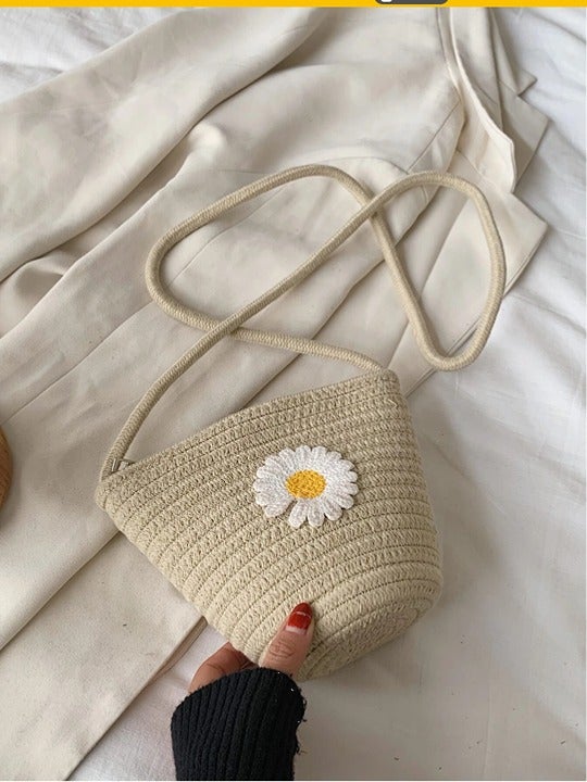Flower Decor Crochet Bag HomeTogether L3