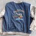 Vintage 90s Disney Donald Duck Varsity Bomber Jacket L Denim Streetwear Y2K