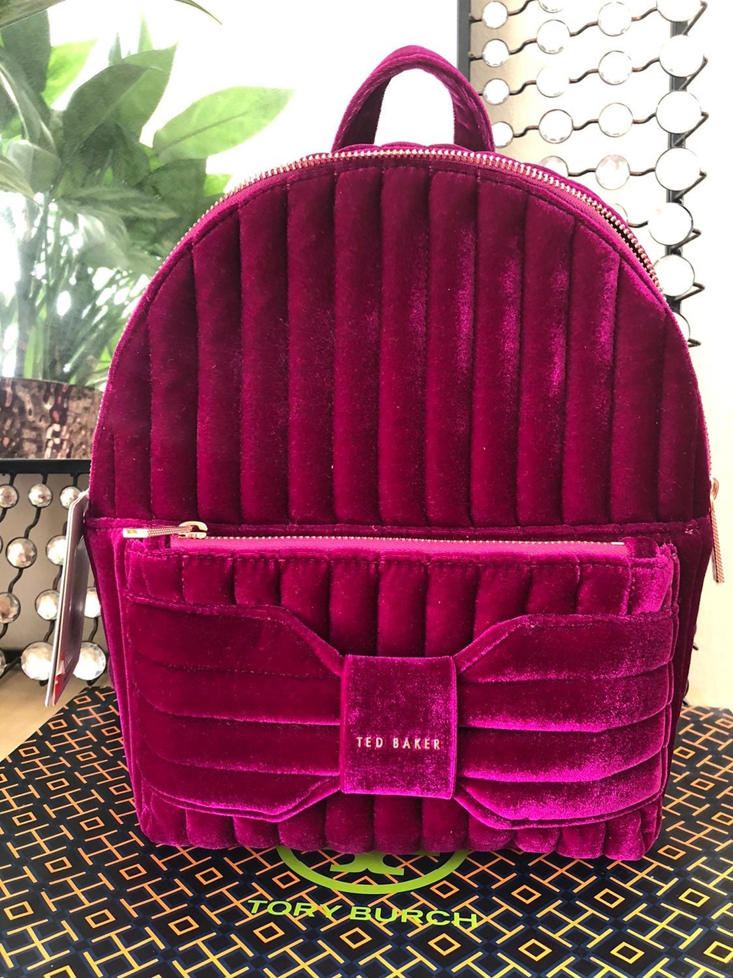 NWT Ted baker Velvet Bow backpack