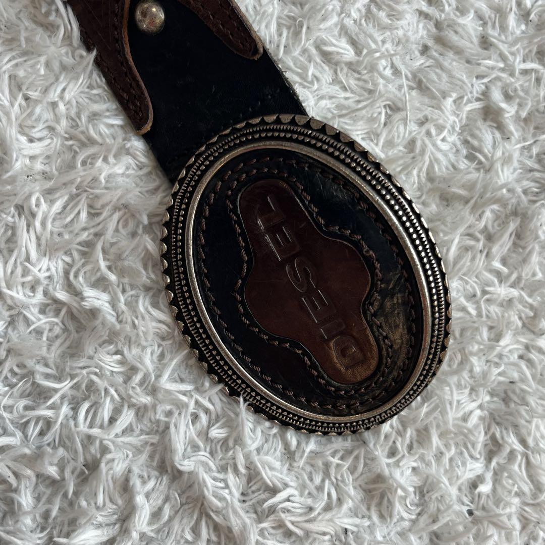 archive 00’s DIESEL leather belt star Archive 00's DIESEL leather star belt Belts