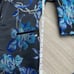Men’s Retro Paris Blue Floral Blazer Jacket