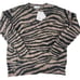 Magaschoni 100% Cashmere Animal Print Zebra Striped Sweater Size Medium New NWT