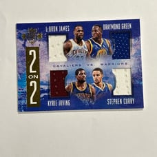 2016 Panini Court Kings 2on2 Quad Finals Patch LeBron & Kyrie vs Curry & Green