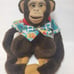 Vintage 1984 Child’s Playmate plush chimpanzee hand puppet