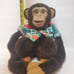 Vintage 1984 Child’s Playmate plush chimpanzee hand puppet