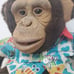 Vintage 1984 Child’s Playmate plush chimpanzee hand puppet