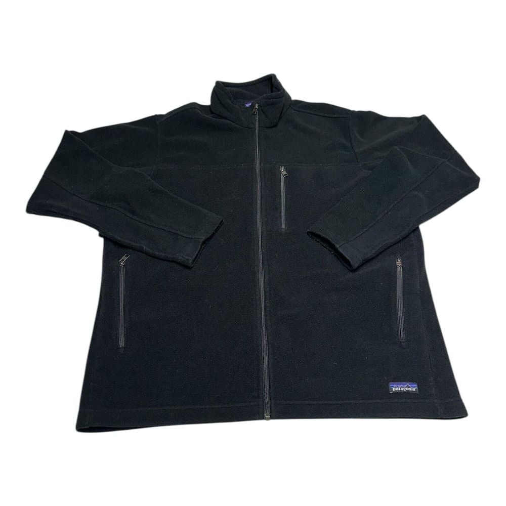 Patagonia Synchilla Fleece Jacket Mens Size XL Black Full Zip Spring Lightweight