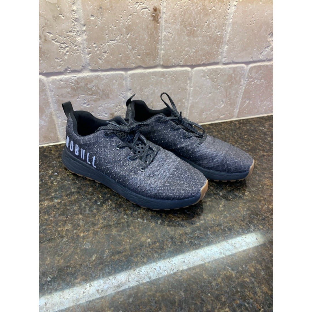 NoBull Trail Runner Sneakers Gray Black Matryx Size Mens 9 Womens 10.5 Like New