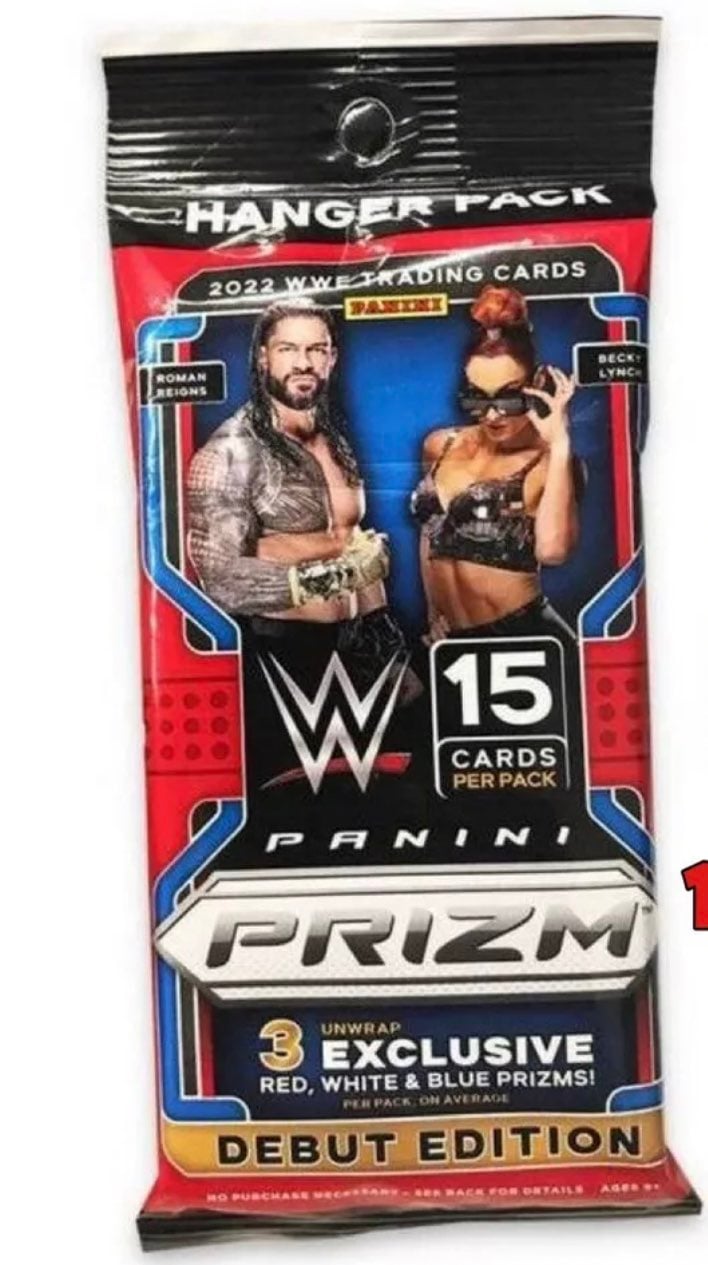 Lot of 12 Sealed 2022 WWE Panini Prizm Debut Hanger Packs