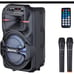 Bluetooth Portable Karaoke Speaker w/ Remote,&2 Wireless Mics-Rechargeable Batt