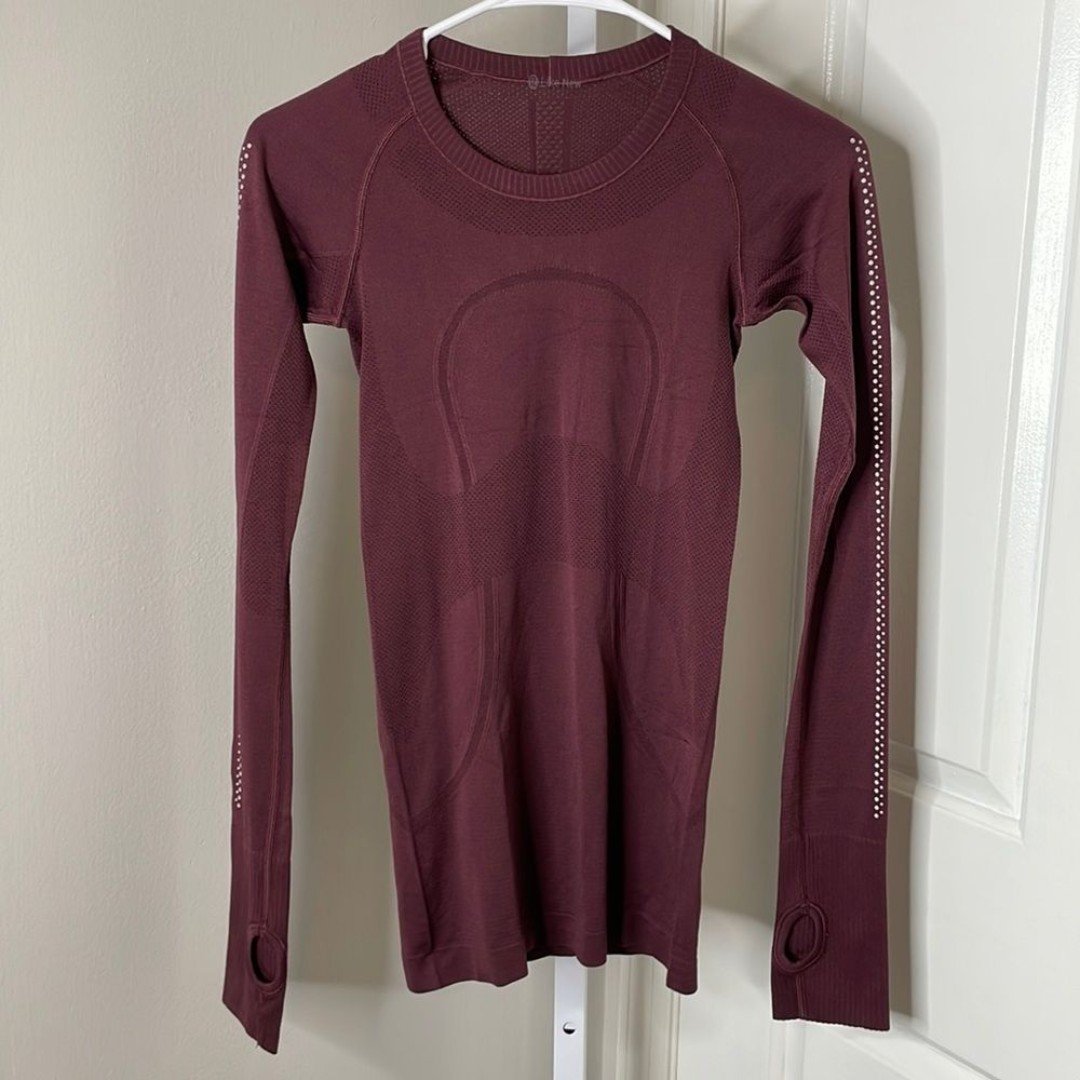 Lululemon Swiftly Tech Long Sleeve Tee Sz 2 Reflective Redwood 209