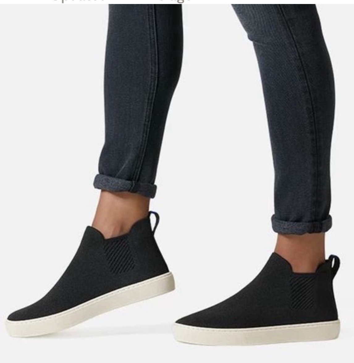 Rothy’s the Chelsea pull on ankle knit high top sneaker boot