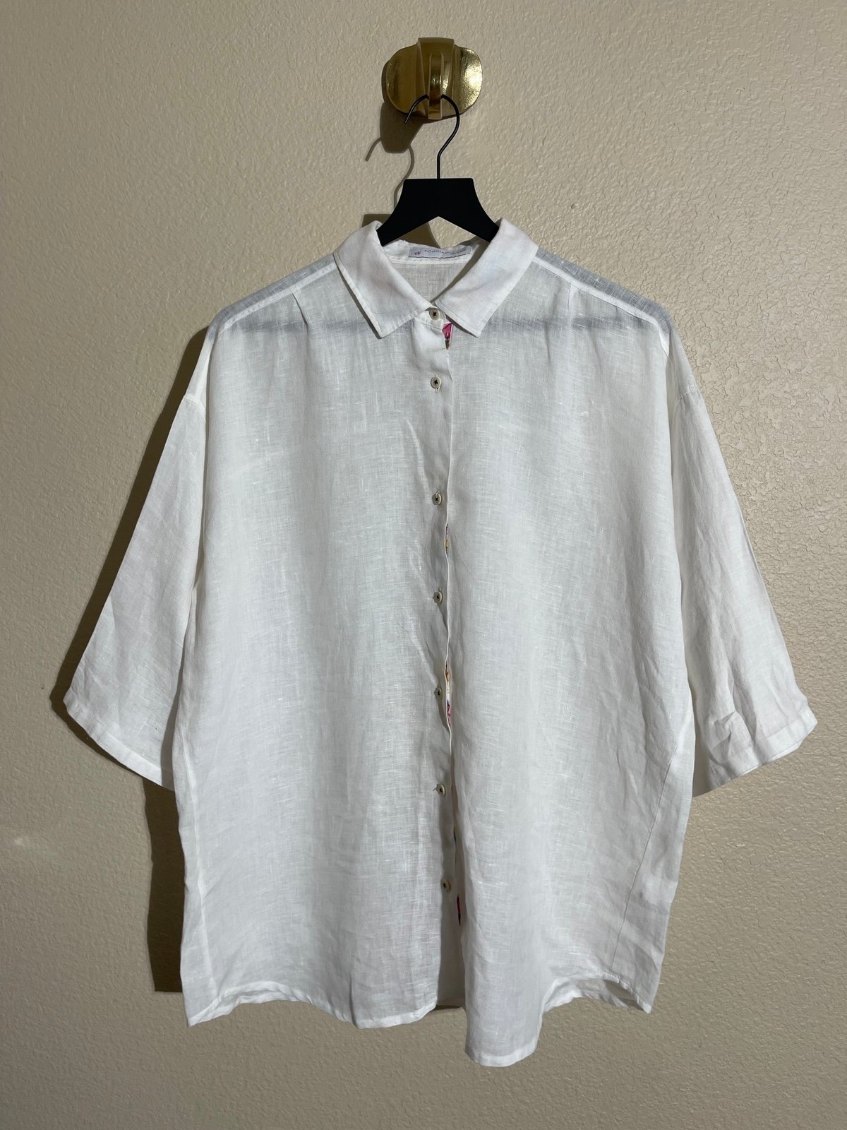 POGGIANTI 1958 Men's Linen Short Sleeve Shirt
