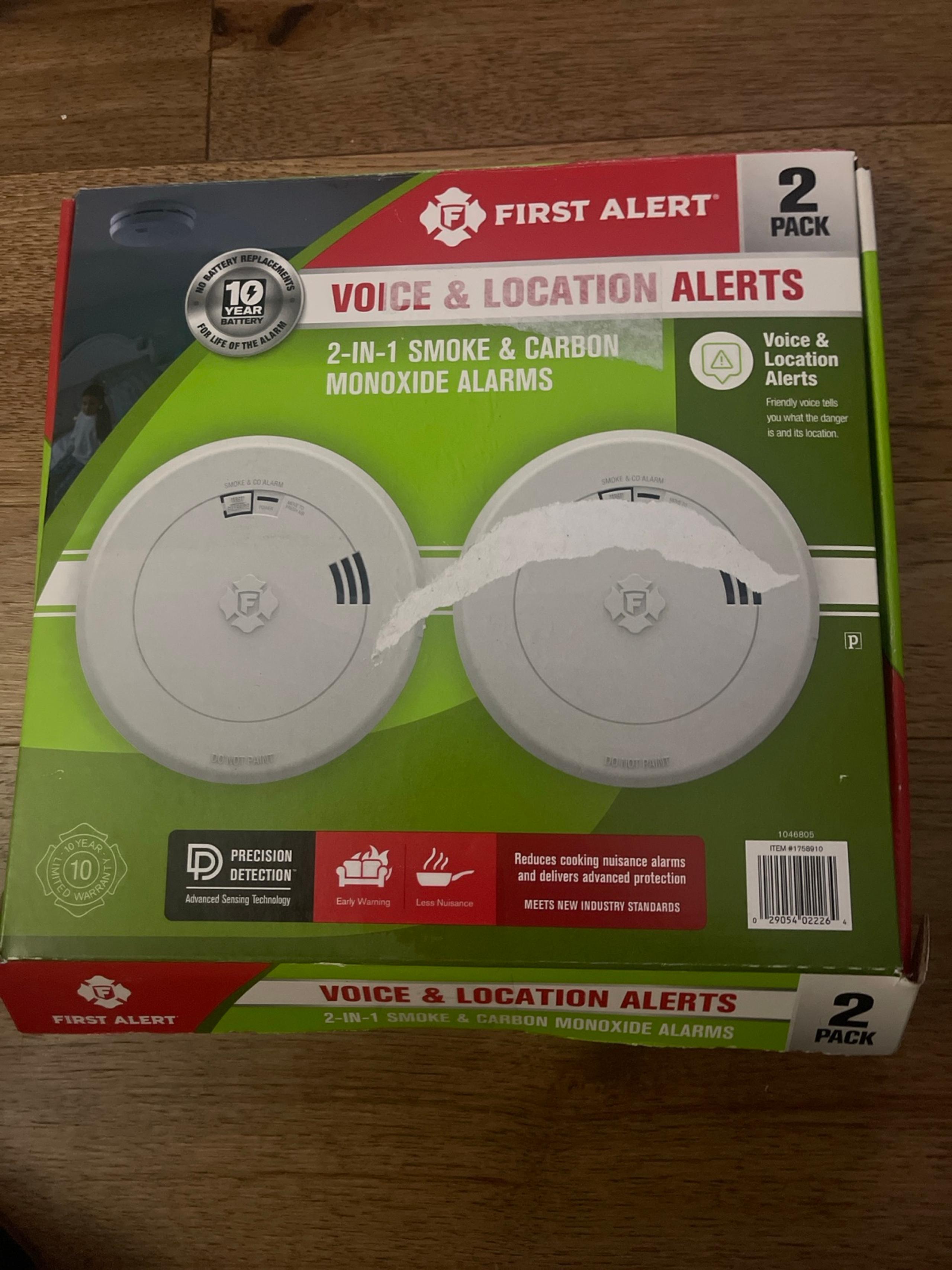 First Alert 2-1 smoke carbon monoxide alarm