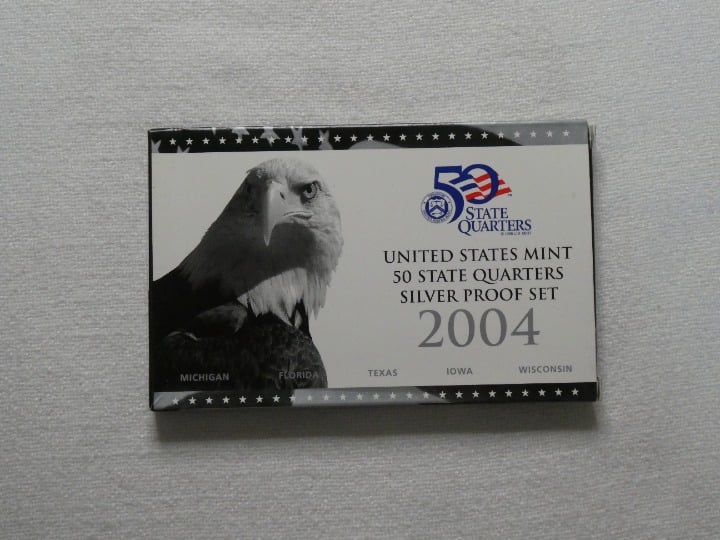 2004 U.S Mint Silver Proof State Quarters Set with COA