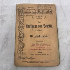 c1900 Universal Bibliothek - The Merchant of Venice German Book TJ6-OB