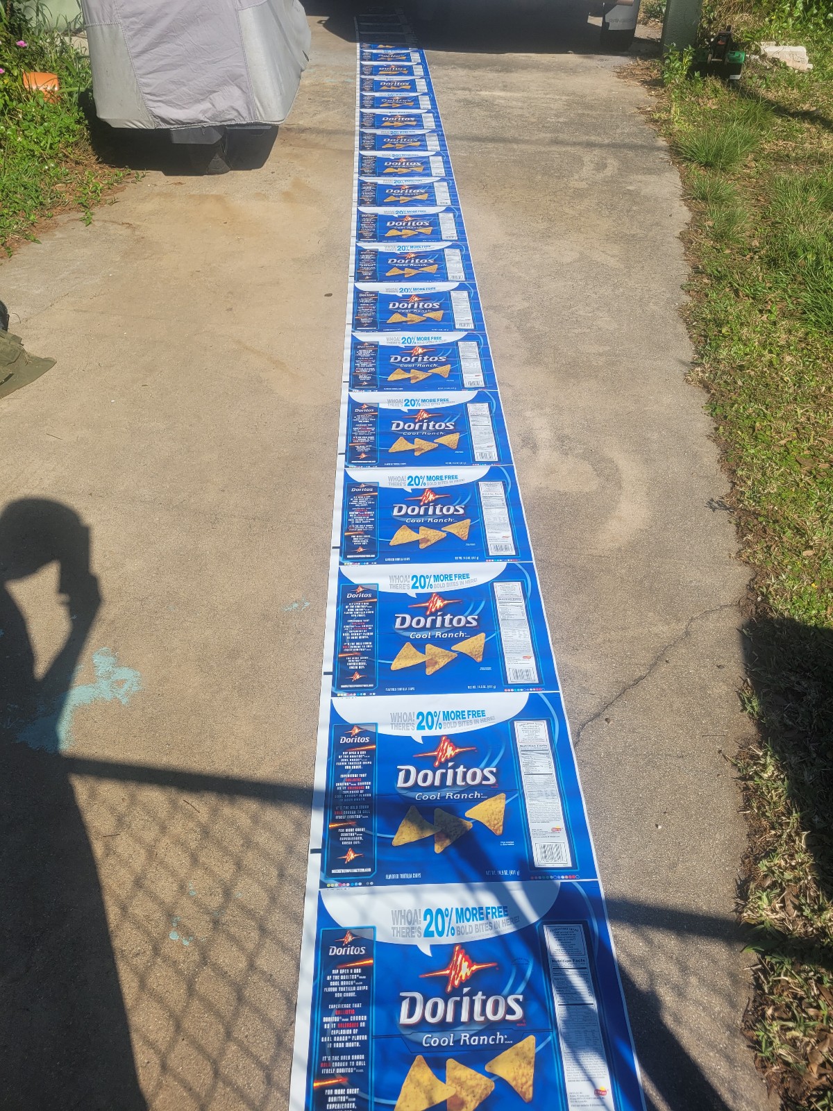 Limited Edition Cool Ranch Doritos Foil Roll UNUSED 60ft By 20 in.