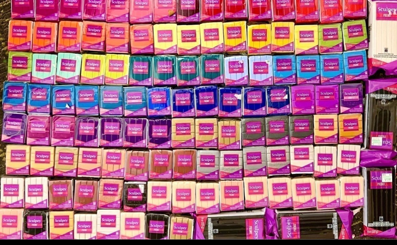 50 new blocks brinks Sculpey Premo polymer clay
