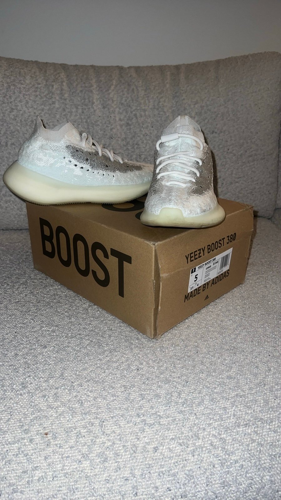 yeezy 380 calcite glow sneakers