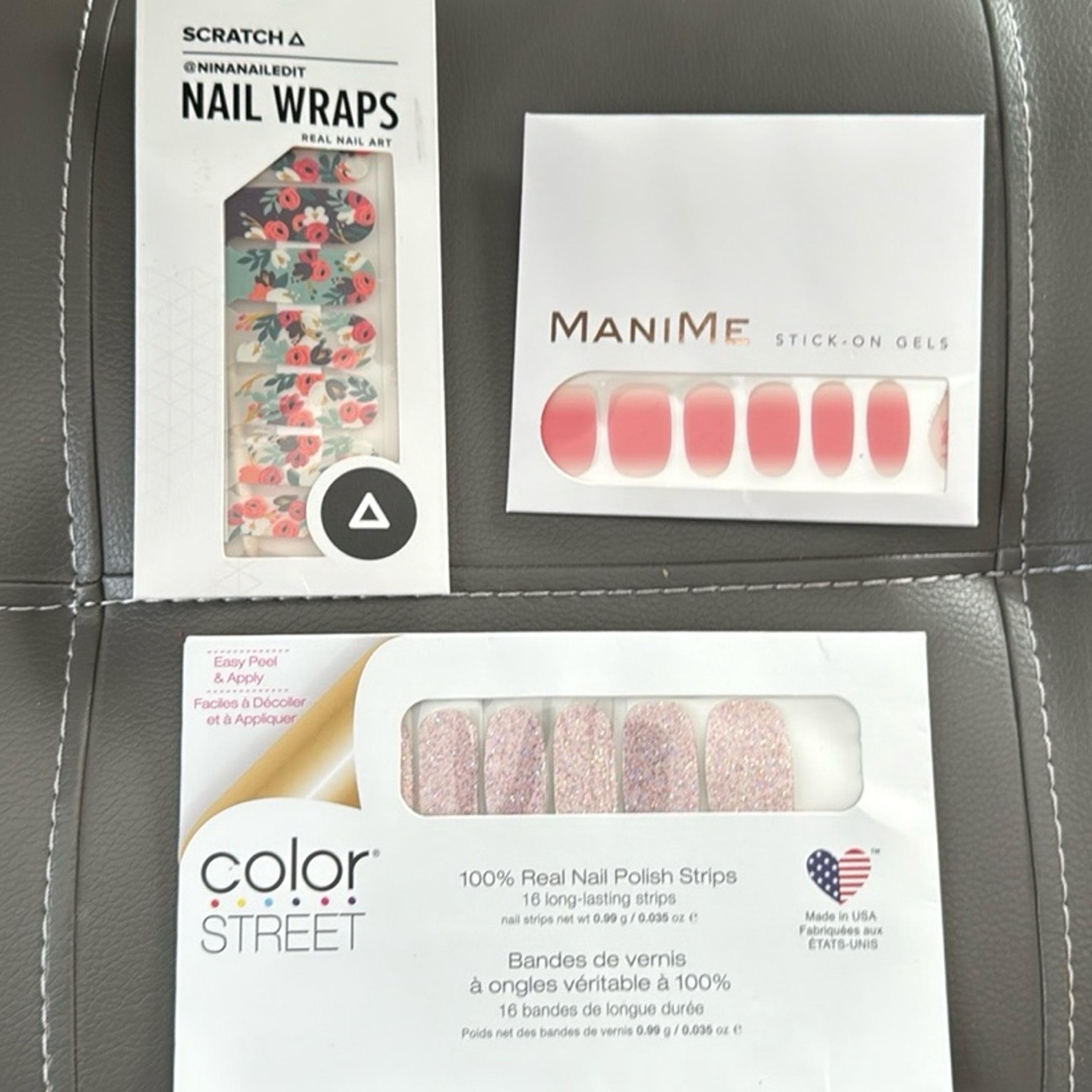 Color Street, Scratch Nail Wraps, ManiMe Stick on Gels