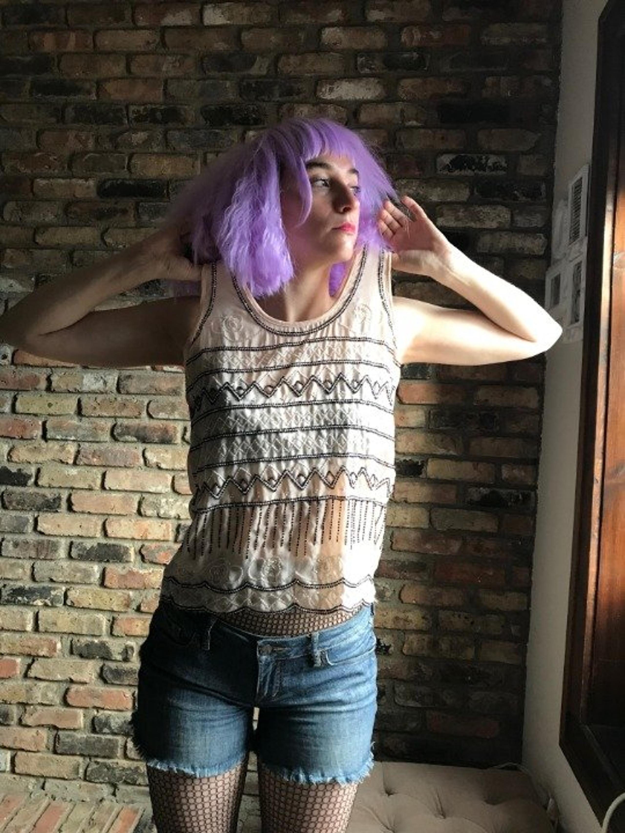 Beaded pink tank top by charming charlie
