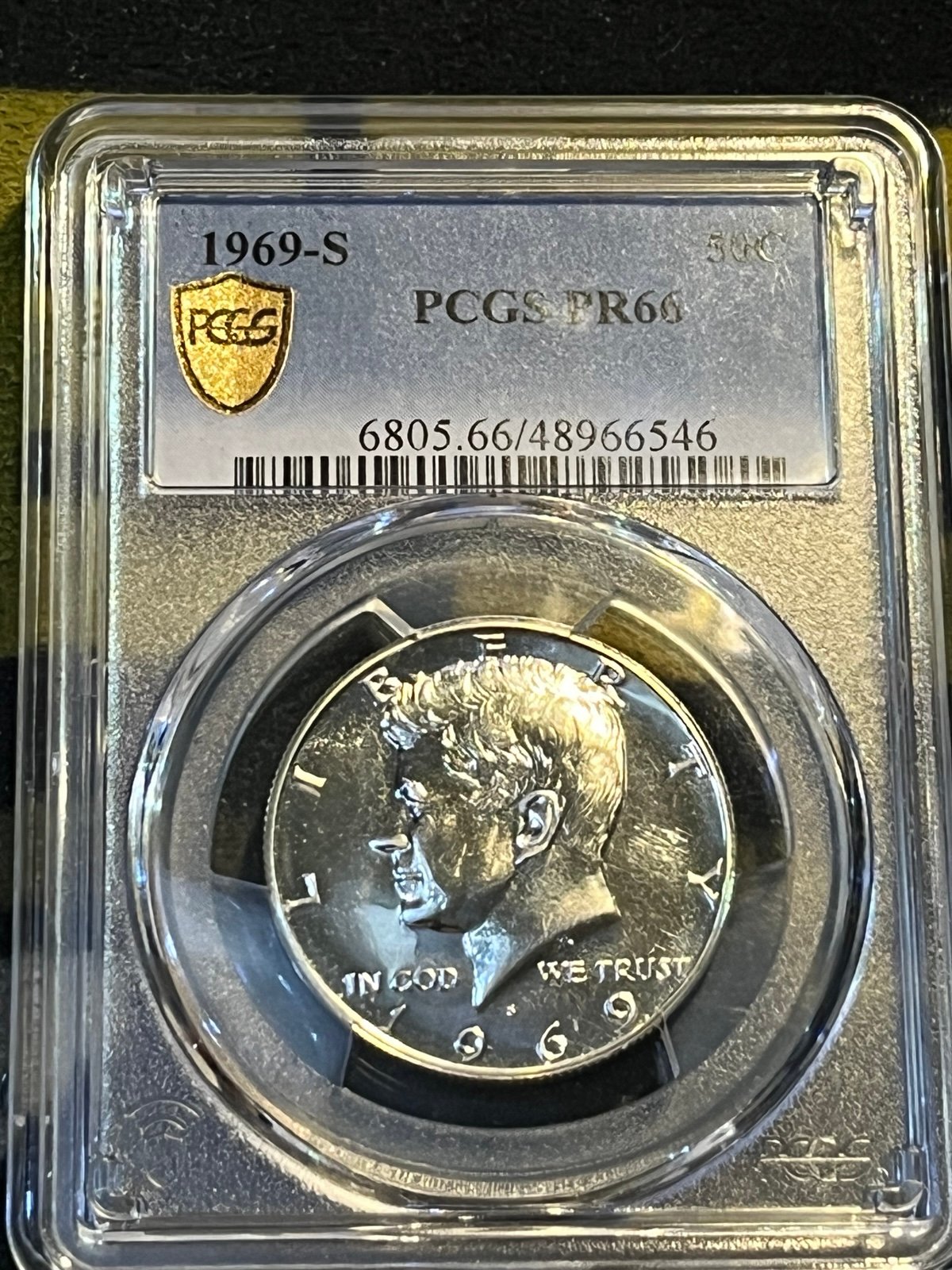 PCGS 1969 S Kennedy Half Dollar PR66