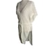 Handmade Loose Knit Cover Up Poncho One Size White V Neck Tie Belt Open Sides