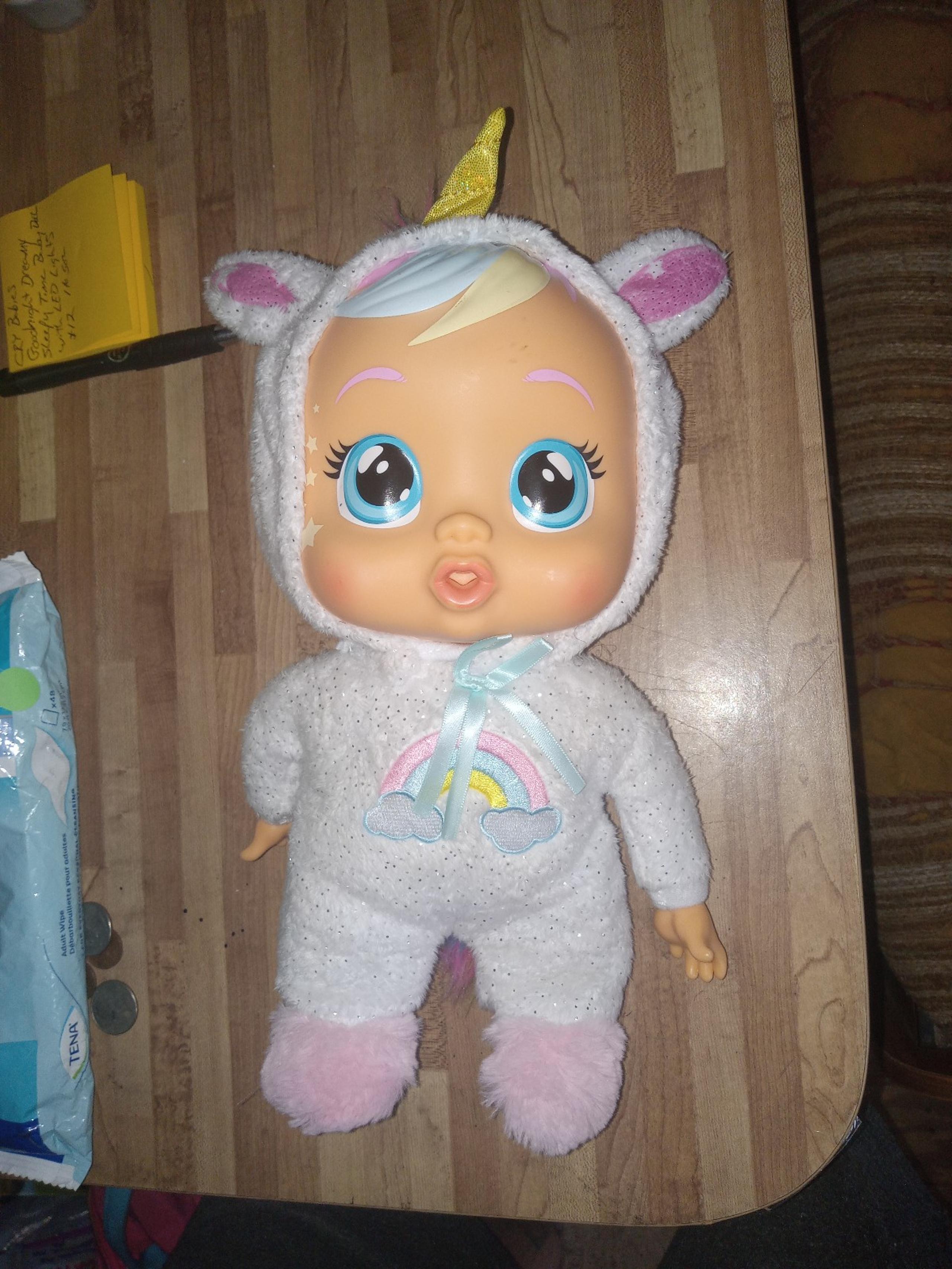 Cry Babies Goodnight Dreamy Sleepy Time Baby Doll with LED lights