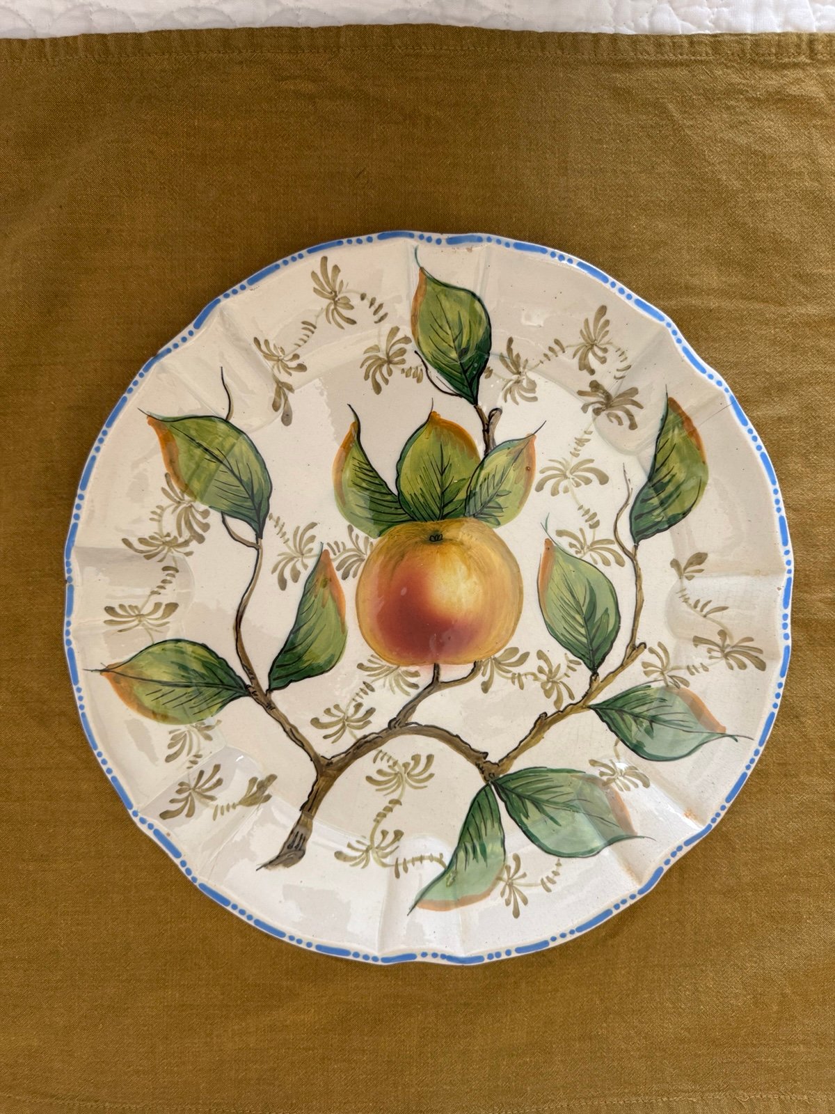Vintage Nove Majolica Hand Painted Plate