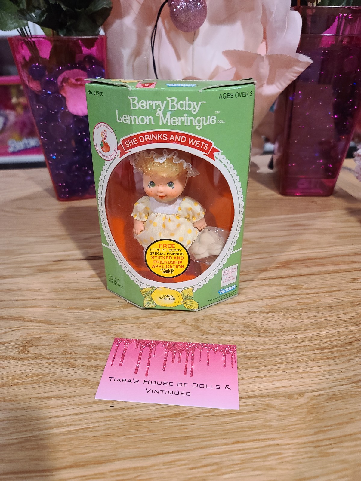 NEW! VINTAGE 80S STRAWBERRY SHORTCAKE BERRY BABY LEMON MERINGUE DRINKS & WETS!
