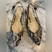 NWOT Women’s Marc Fisher Ansili Snakeskin Sling Back Flat Mule Shoes- Sz 6.5