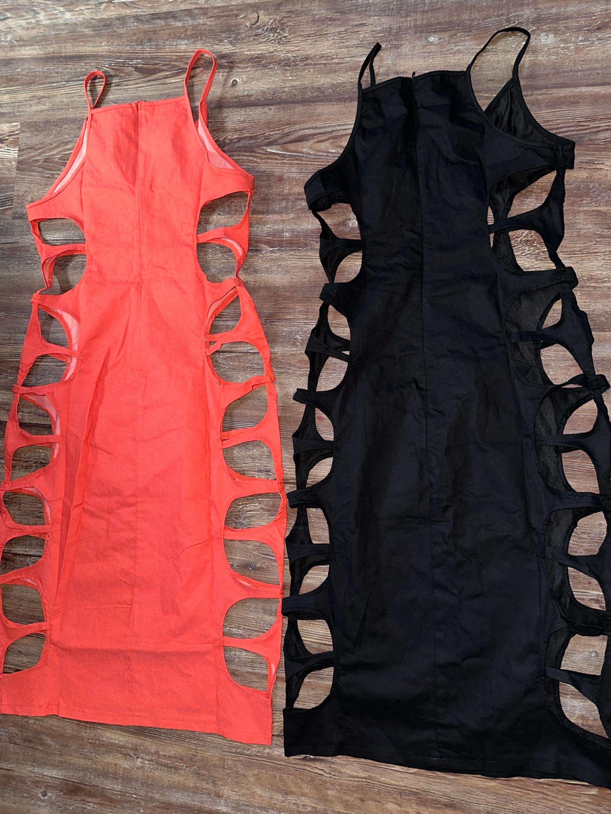 Half Heart Fashion Nova bundle Black & Orange headliner midi dresses
NWT