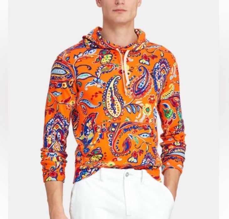 Polo ralph lauren Paisley Spa Terry Hoodie size xs