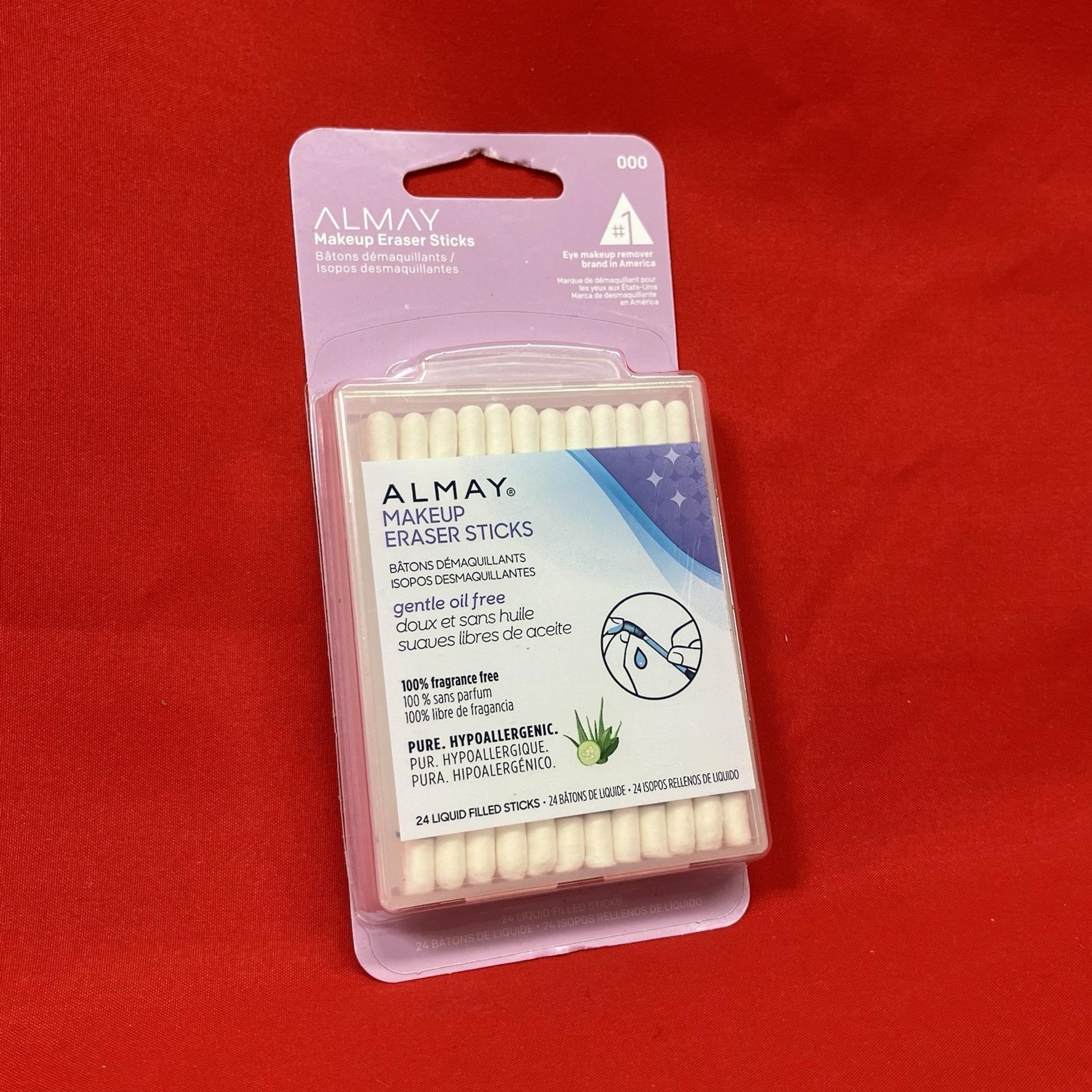 1 Pack - Almay Oil Free Makeup Eraser Sticks / 24 Liquid Filled Sticks Oil Free