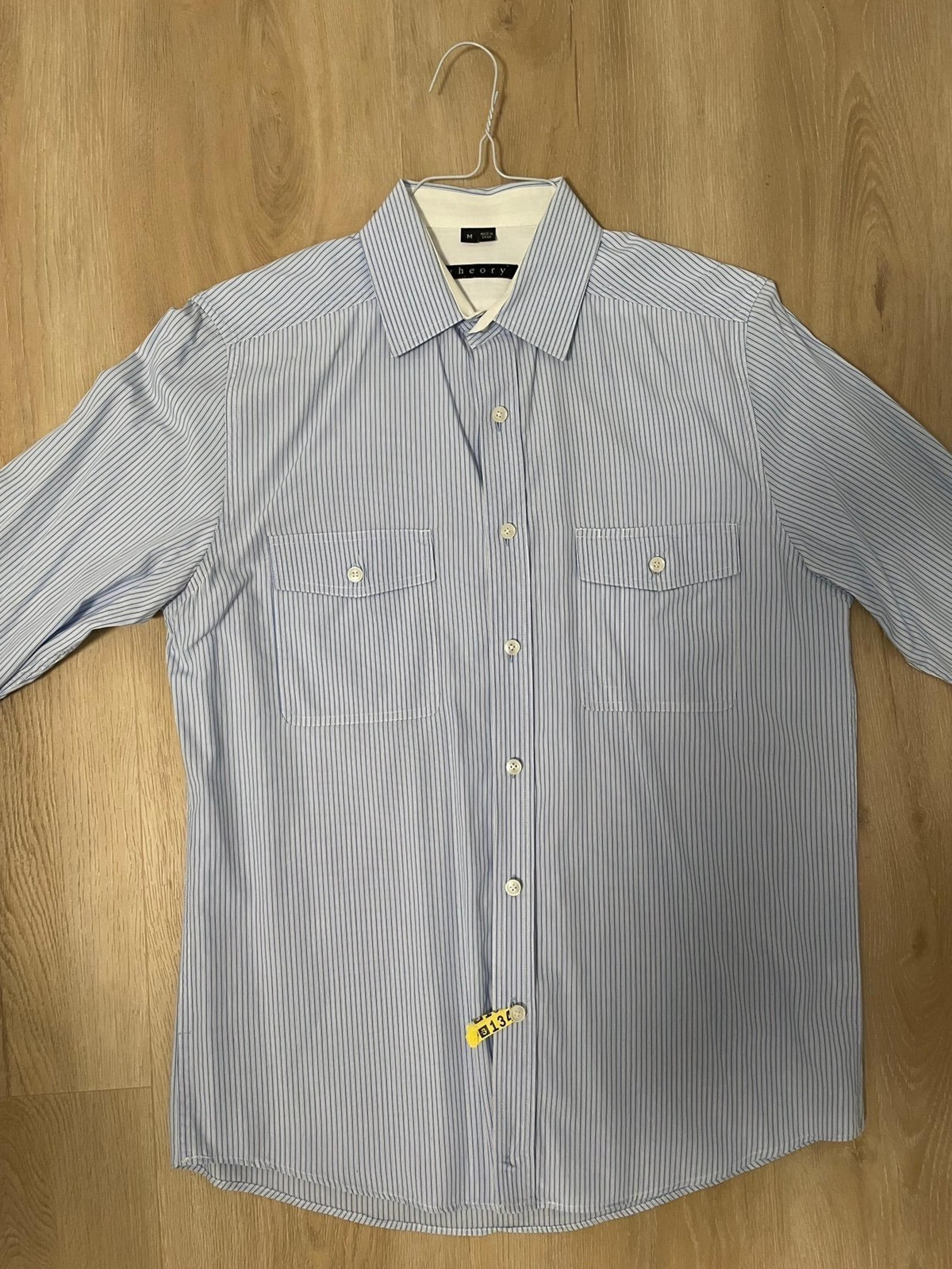 Men's Theory Button Up Long Sleeve Dress Shirt Size Medium