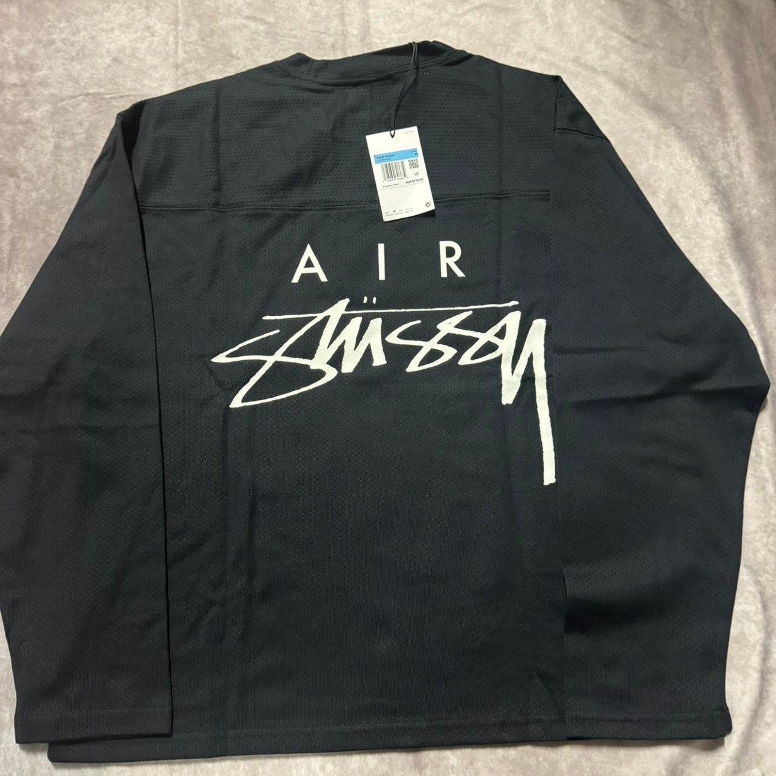 AUTHENTIC Stussy x Nike Dri-FIT Mesh Jersey Black New- Size Medium