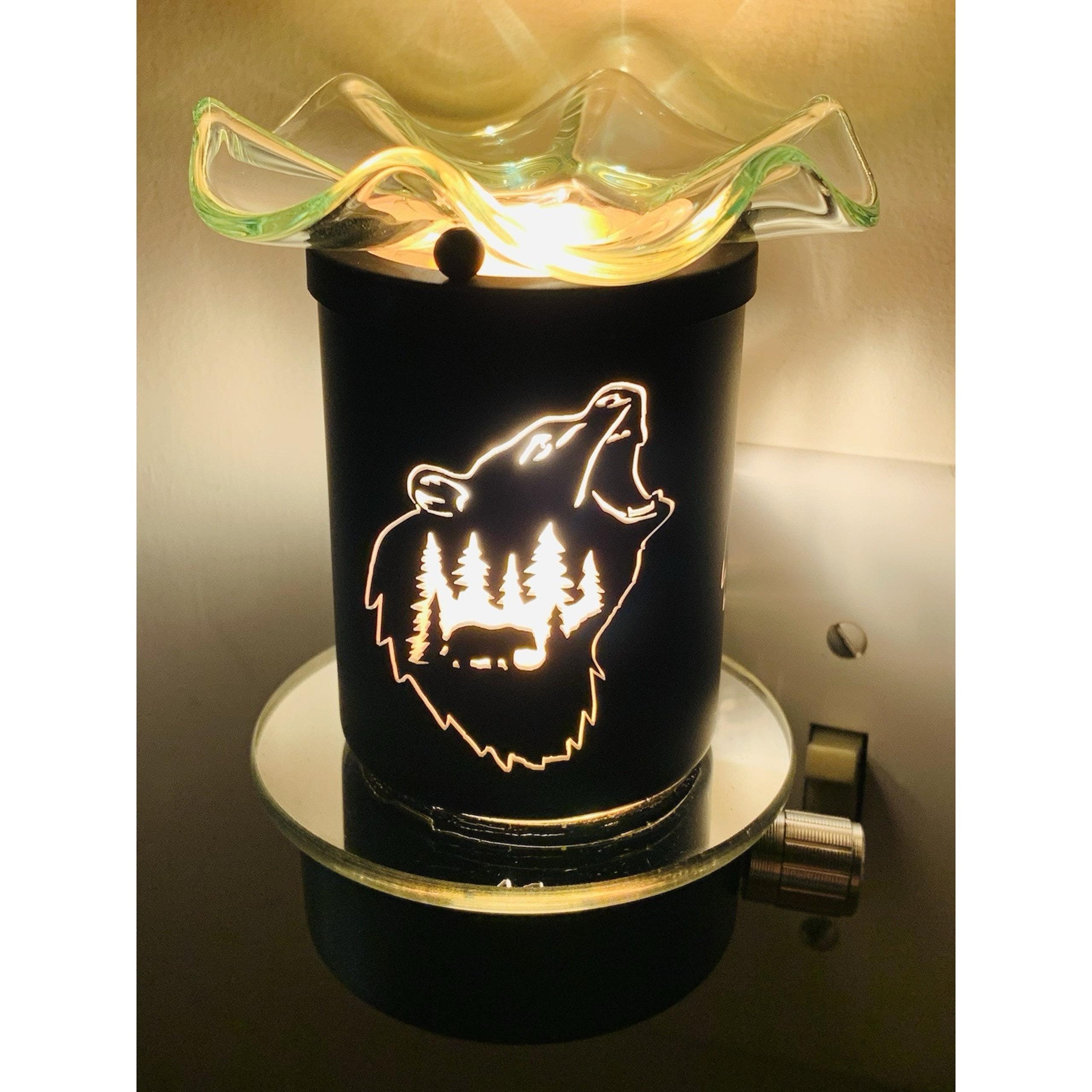 Electric Plug-in Fragrance Lamp/Oil Burner/Wax Warmer/Night Light Bear in Woods